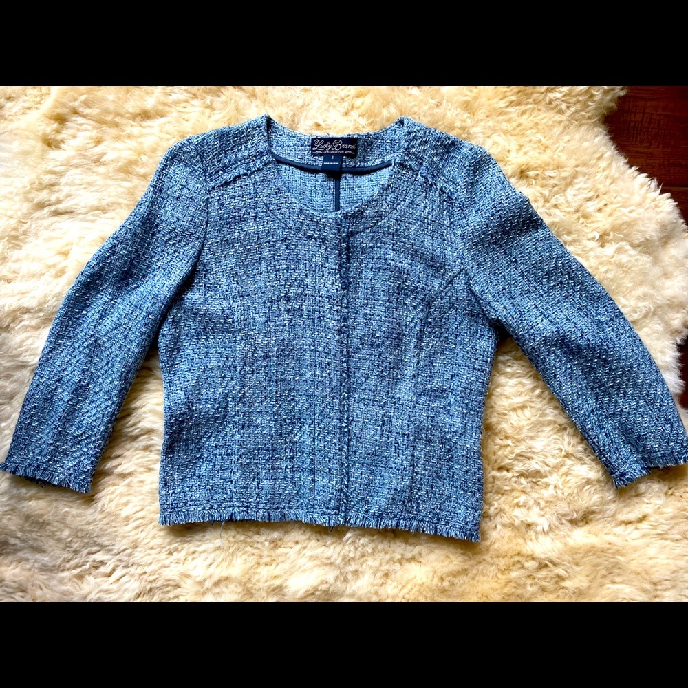 Chanel style Lucky Brand Tweed Jacket Size Small